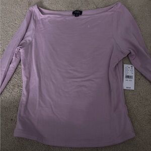 PacSun Women's Long Sleeve Crewneck Top - Light Lavender